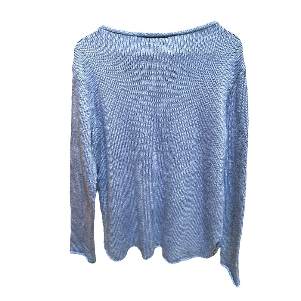 Wooden Ships Light & Extremely Soft Blue Knit Sweater - Picture 3 of 7